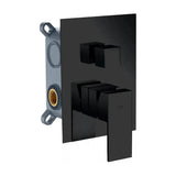 Wall mounted single lever 3 way shower faucet brass matte black Imex