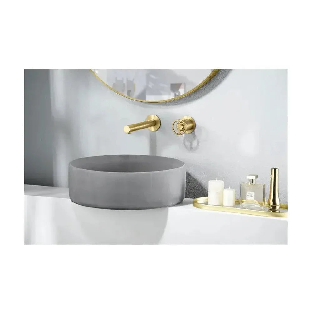 Grifo monomando empotrado para lavabo hecho de latón con acabado oro cepillado Olimpo de Imex Imex