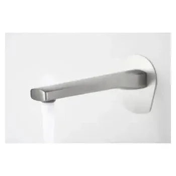 Vista principal de Grifo monomando empotrado para lavabo hecho de acero inoxidable con acabado satinado Delos de Imex