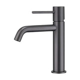 Single lever bathroom faucet with 25 mm cartridge made of brass, black gun metal finish Monza by Imex