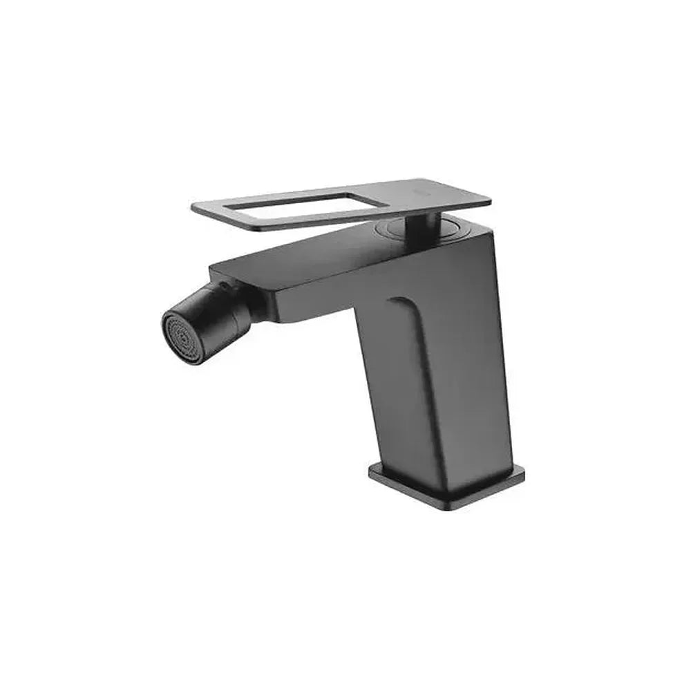 Grifo monomando para bidé fabricado en latón negro mate con un caño recto Suecia de Imex Imex