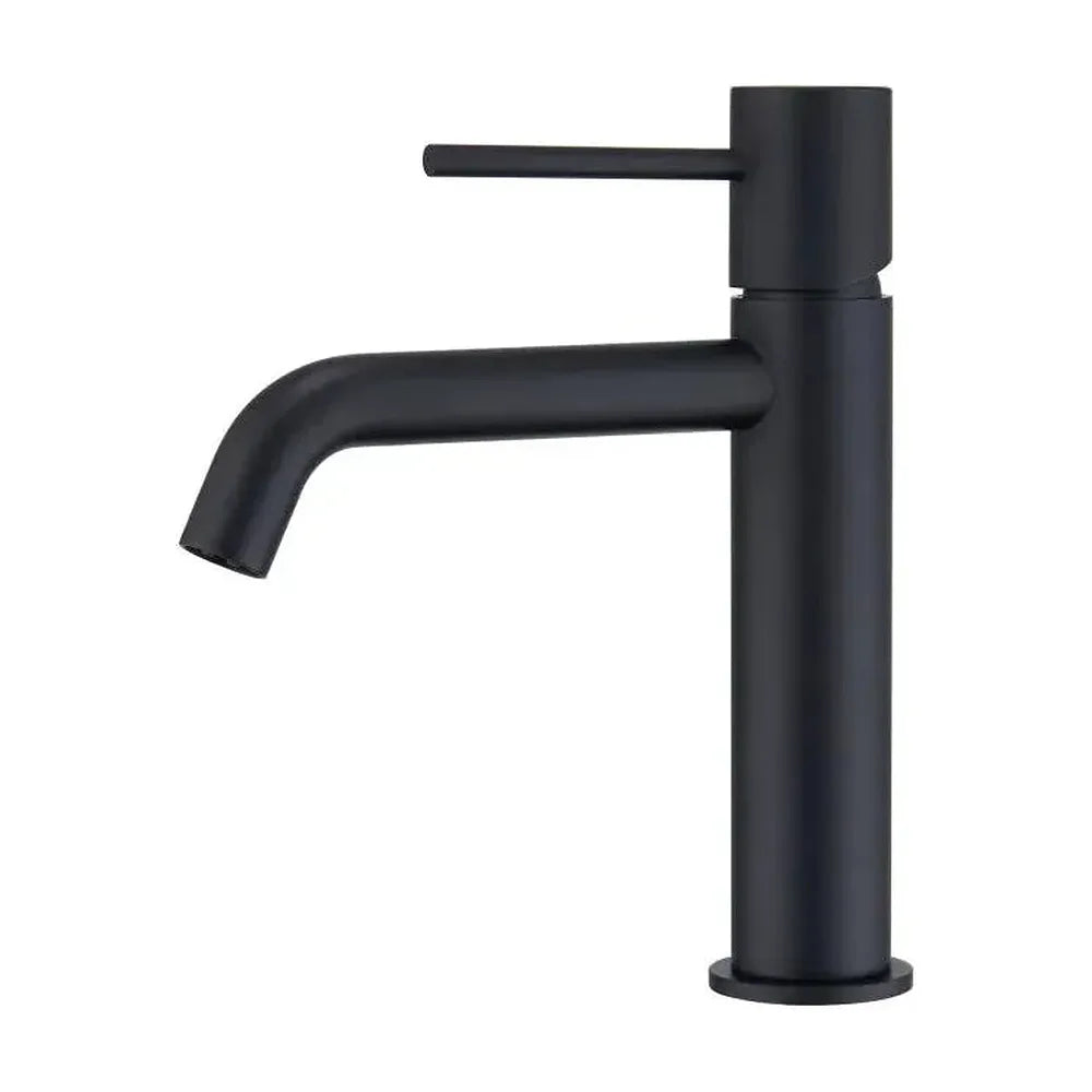 Grifo monomando para lavabo cartucho de 25 mm fabricado en latón con acabado negro mate Monza de Imex Imex