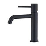 Grifo monomando para lavabo cartucho de 25 mm fabricado en latón con acabado negro mate Monza de Imex