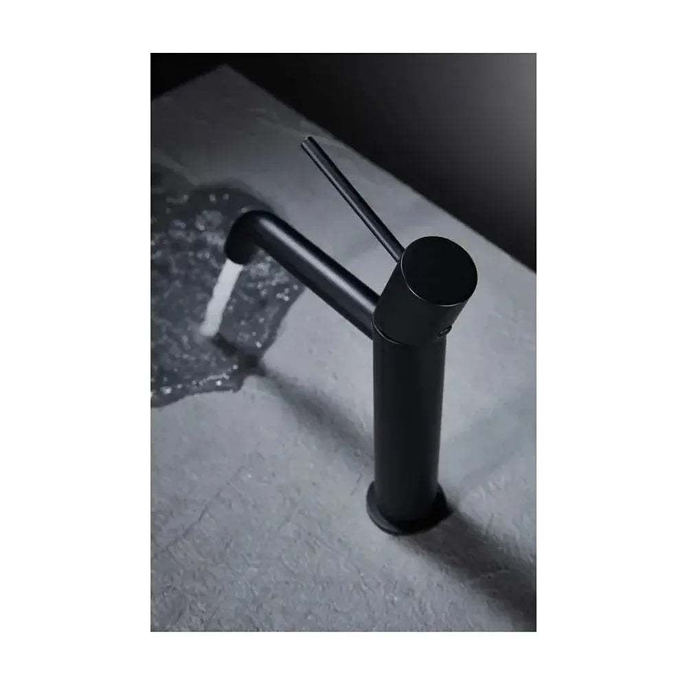 Vista principal de Grifo monomando para lavabo cartucho de 25 mm fabricado en latón con acabado negro mate Monza de Imex