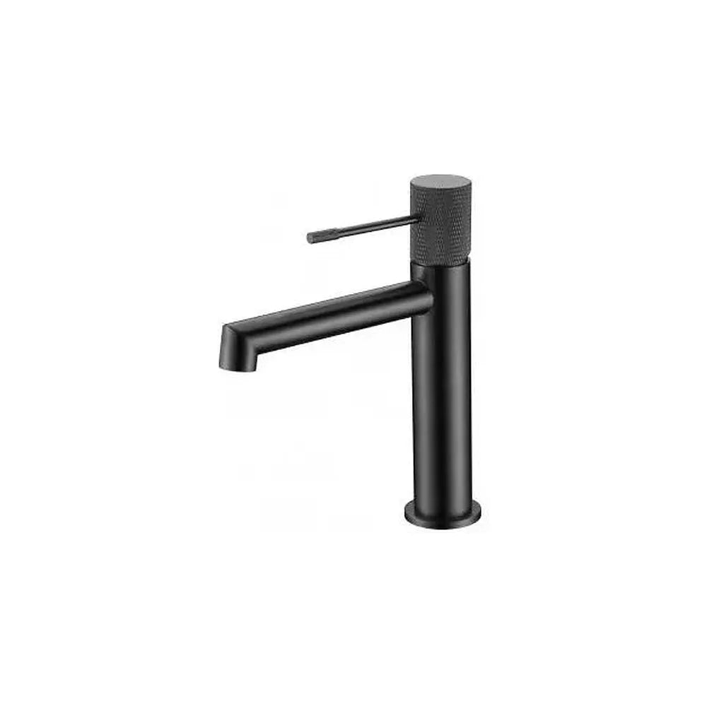 Grifo monomando para lavabo con un cartucho cerámico en color Black Gun Metal Line de Imex Imex