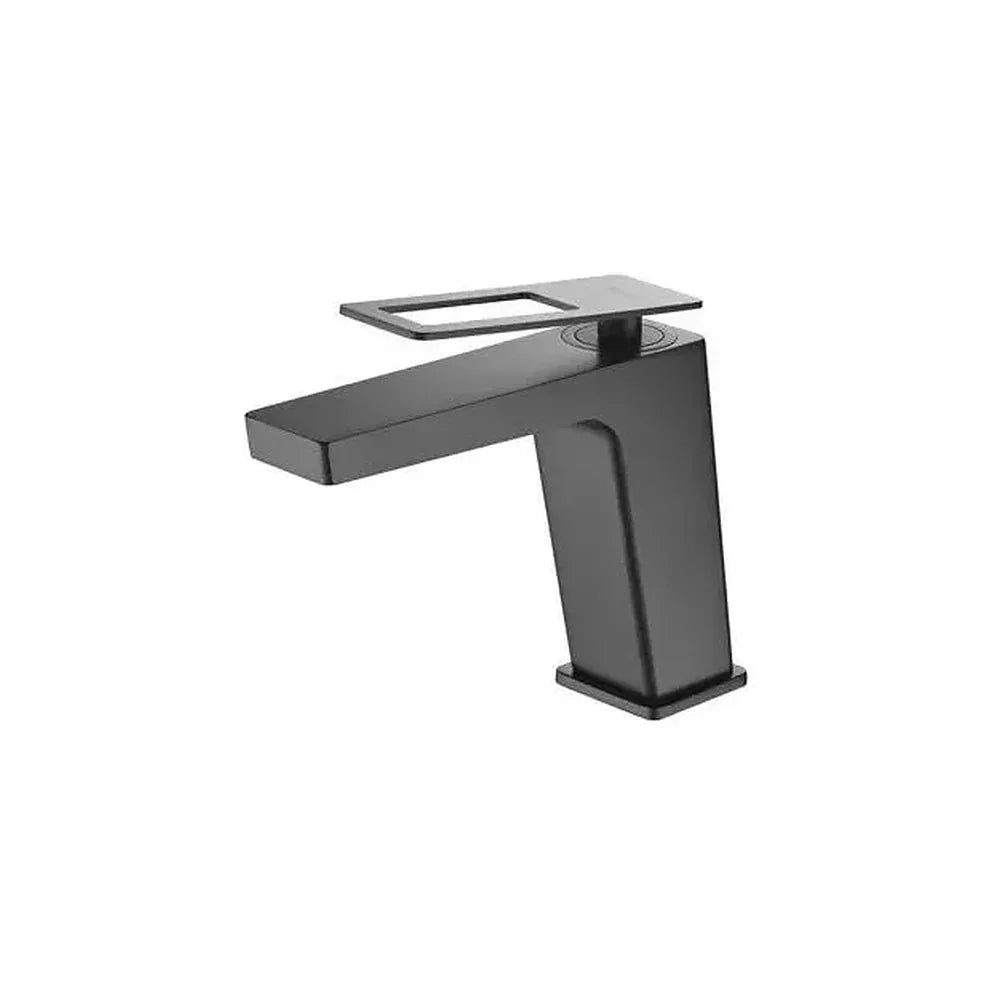 Grifo monomando para lavabo fabricado en latón negro mate con un caño recto Suecia de Imex Imex