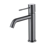 Torneira monocomando para lavatório Genova, em latão com acabamento preto metalizado, da marca Imex.