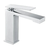 Deck mounted single lever bathroom sink faucet, brass, chrome finish, Pisa by Imex