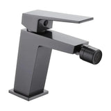 Single handle bidet faucet, deck mounted, brass with black metallic finish, Art by Imex