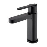 Single handle deck mounted bathroom sink faucet brass construction matte black finish Roma by Imex