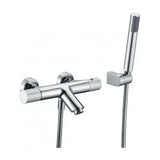 Thermostatic Shower Faucet Round Brass Chrome Finish Line by Imex
