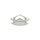 Corner soap dish modern design 304 stainless steel matte white finish Dhanu by Imex