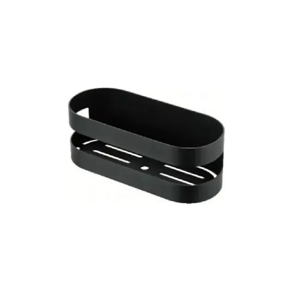 Jabonera frontal con diseño redondeado de acero s304 con acabado negro mate Nirmala de Imex Imex