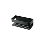 Front soap dish with elegant design in matte black, Mayura by Imex