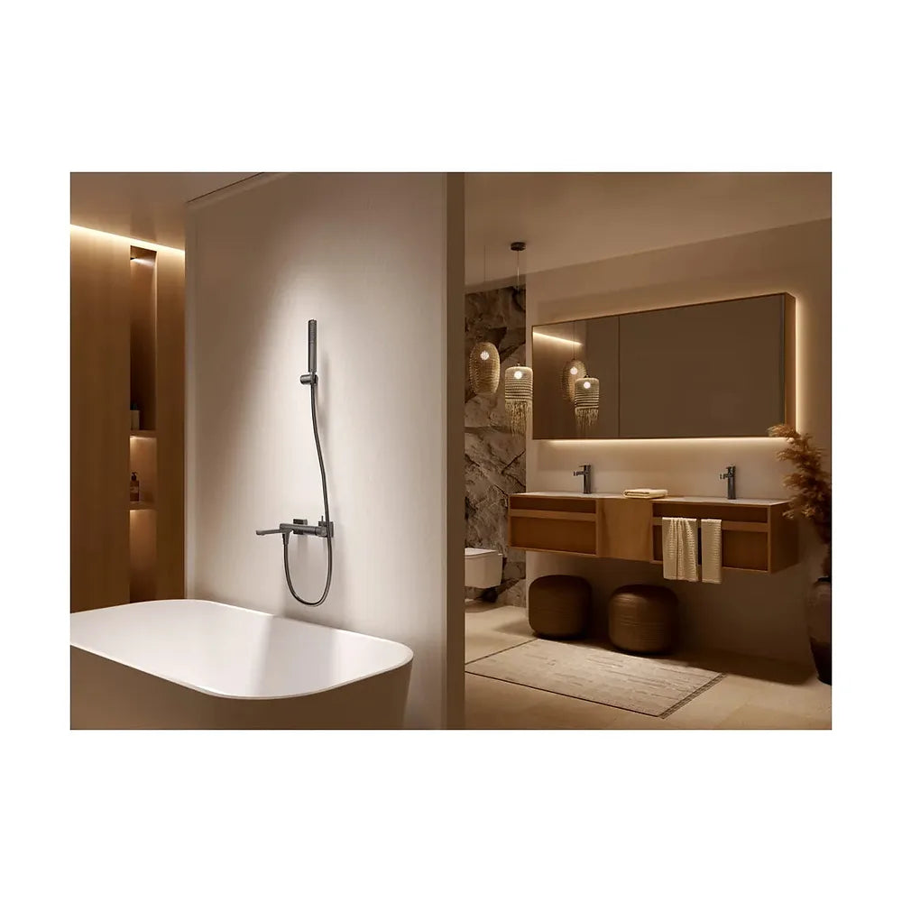 Plano de medidas y cotas técnicas de Kit baño/ducha monomando Firenze black gun metal Imex