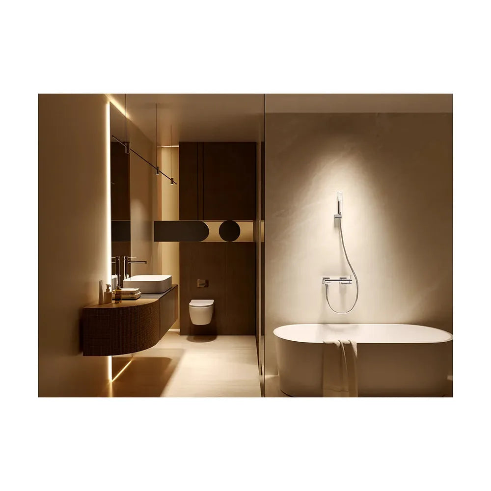 Plano de medidas y cotas técnicas de Kit baño/ducha monomando Toscana oro cepillado Imex