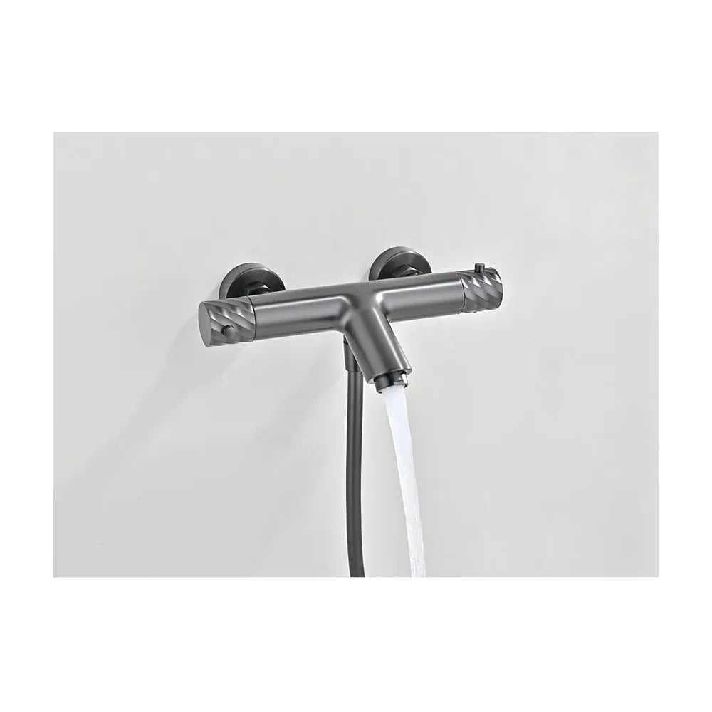 Plano de medidas y cotas técnicas de Kit baño/ducha termostático Bless black gun metal Imex