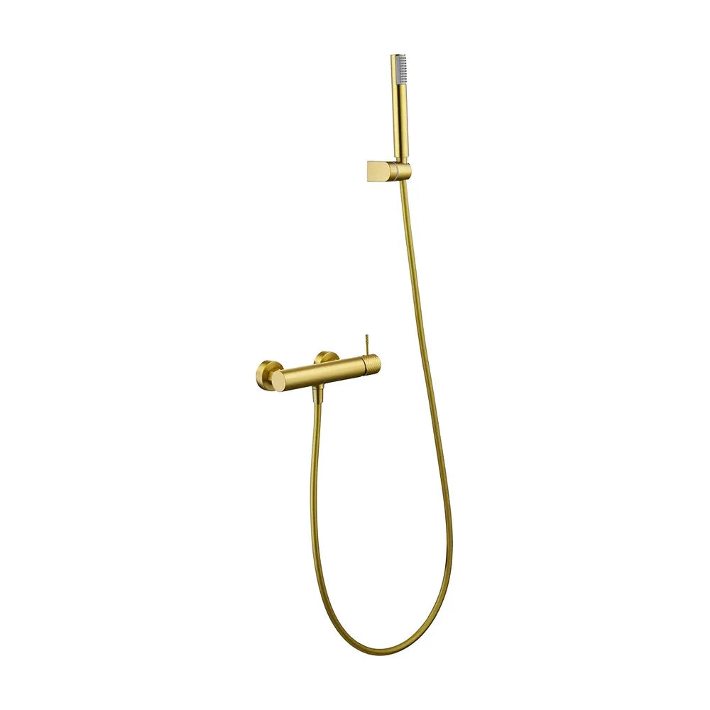 Kit ducha monomando Genova oro cepillado Imex Imex
