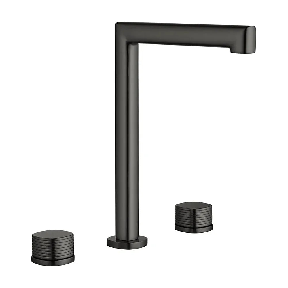 Lavabo bimando sobreencimera caño alto Firenze black gun metal Imex Imex