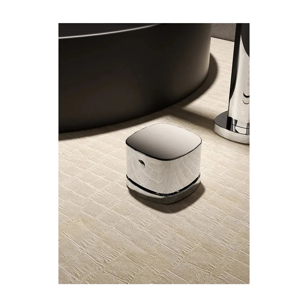 Vista en conjunto ambientada de Lavabo bimando sobreencimera caño alto Toscana black gun metal Imex