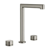 Lavabo bimando sobreencimera caño alto Toscana níquel cepillado Imex