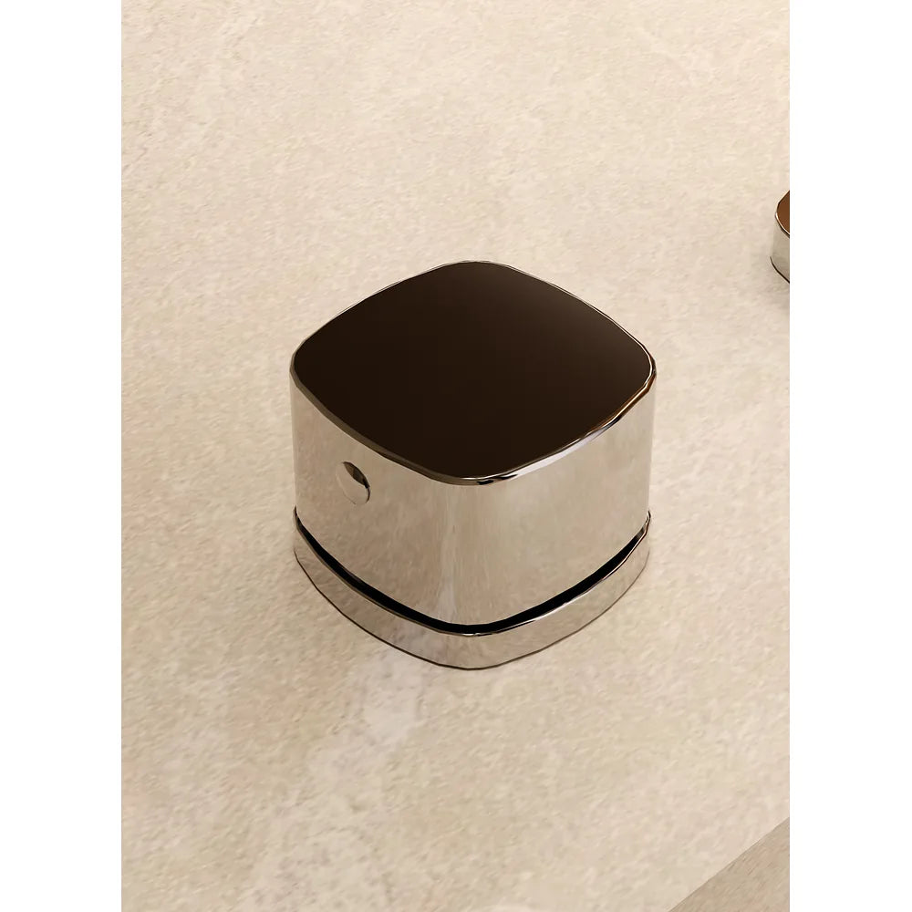 Plano o detalle técnico de Lavabo bimando sobreencimera caño bajo Toscana black gun metal Imex (vista 3)