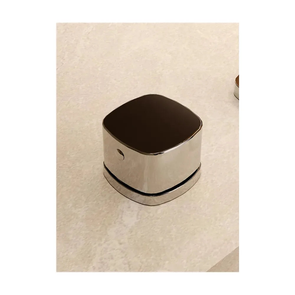 Vista trasera o instalación de Lavabo bimando sobreencimera caño bajo Toscana black gun metal Imex