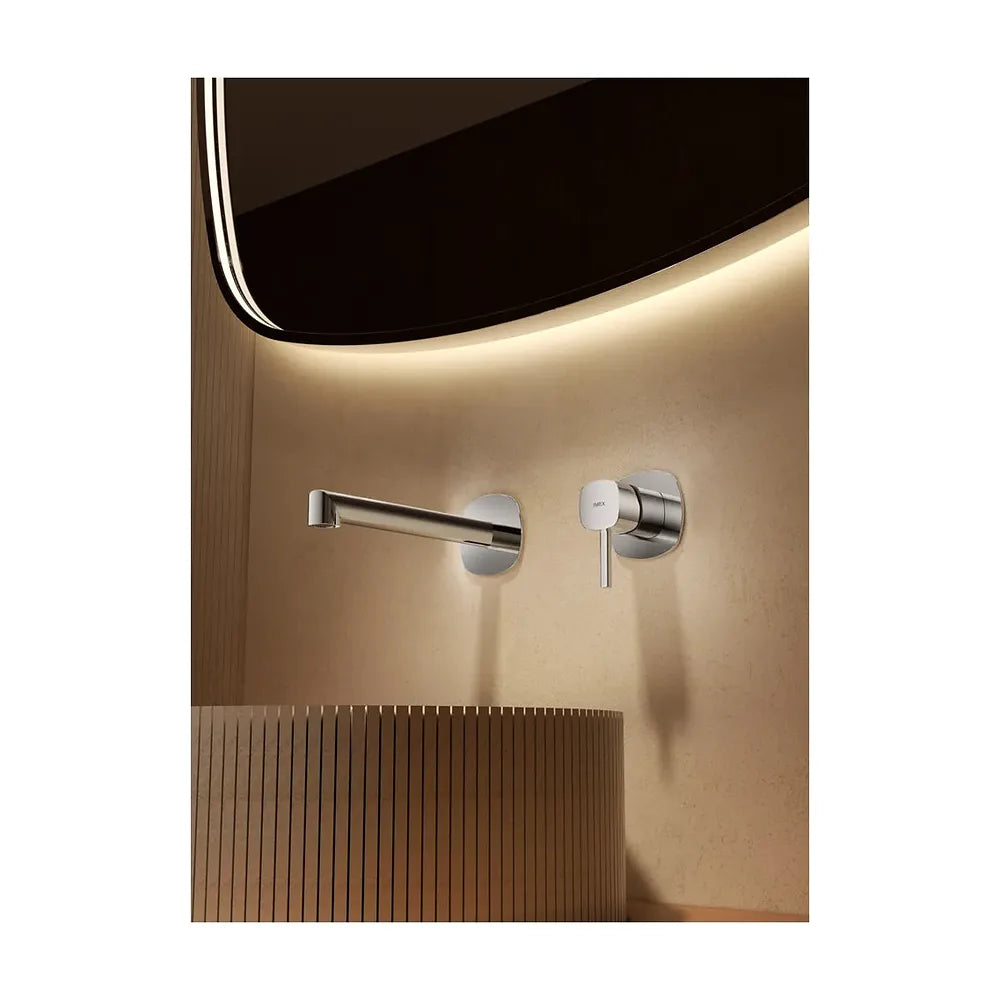 Plano de medidas y cotas técnicas de Monomando empotrado lavabo Toscana oro cepillado Imex