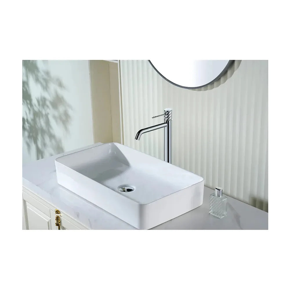 Vista trasera o instalación de Monomando lavabo alto Bless cromo Imex