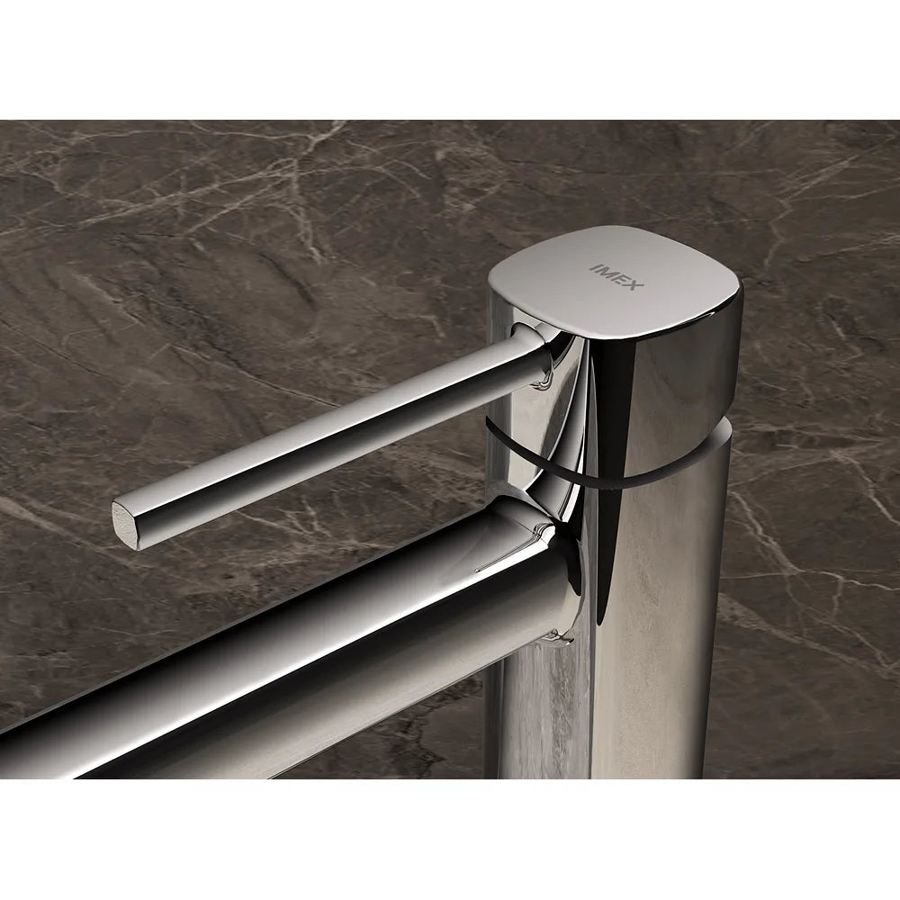 Plano o detalle técnico de Monomando lavabo alto Toscana oro cepillado Imex (vista 4)