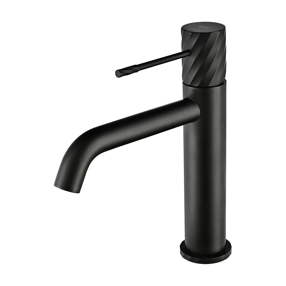 Detalle de funcionamiento de Monomando lavabo Bless negro mate Imex