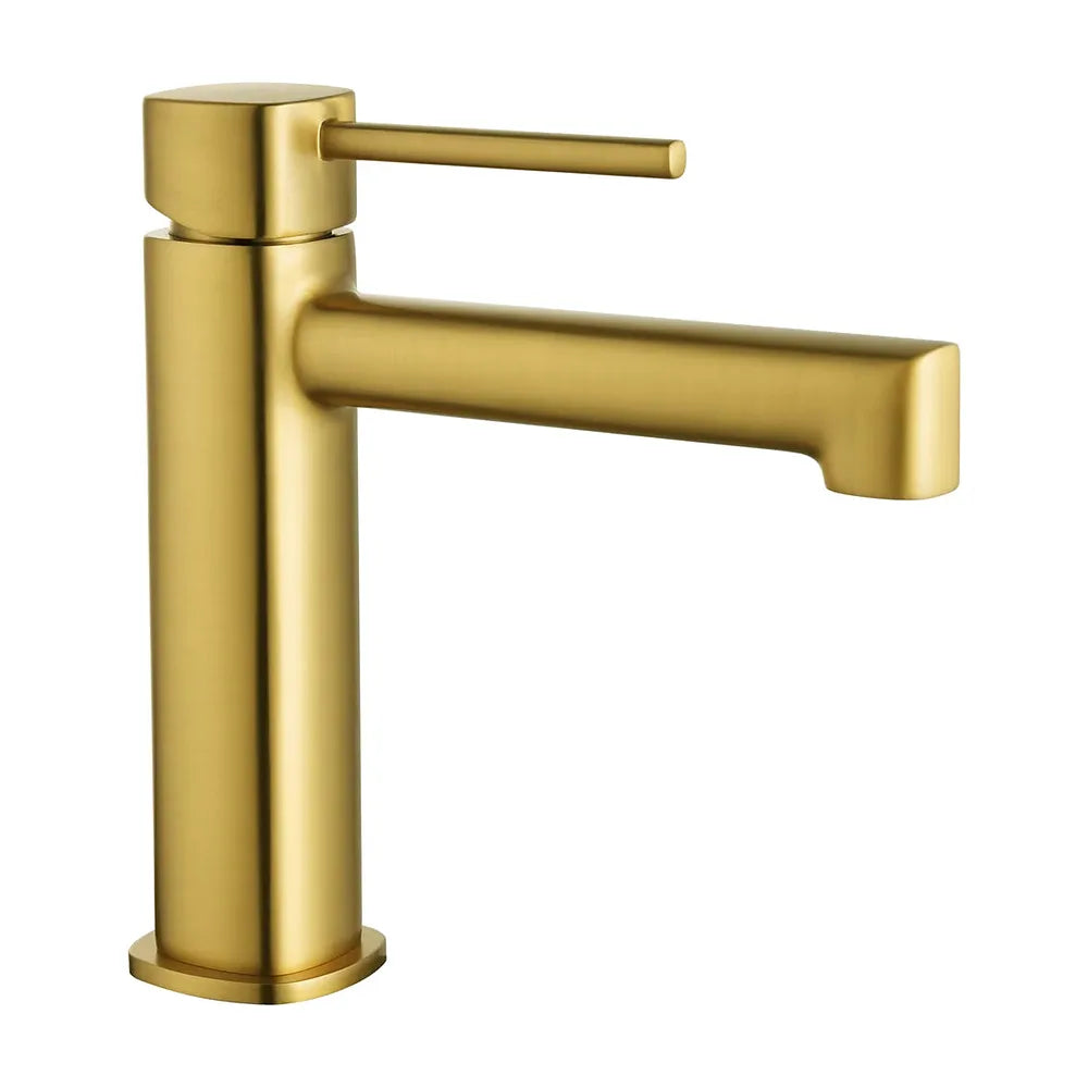 Detalle de funcionamiento de Monomando lavabo Toscana oro cepillado Imex