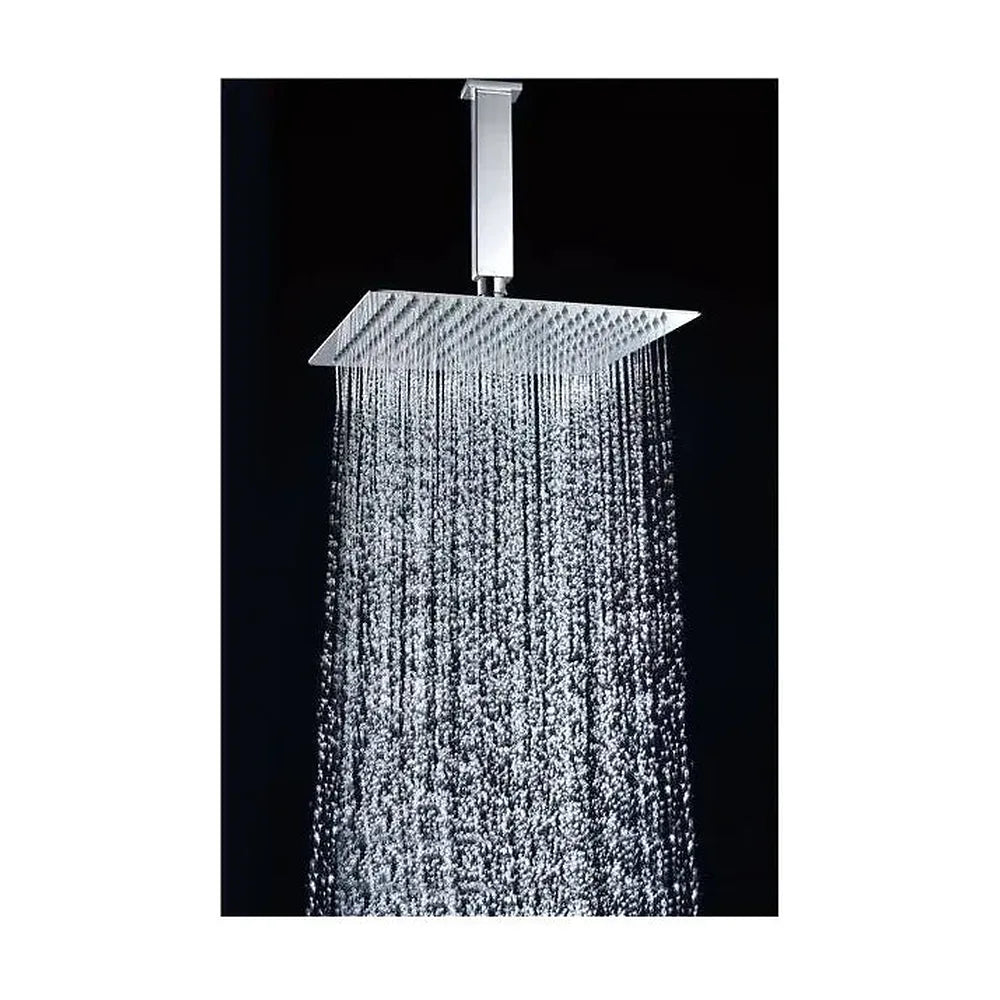 Vista principal de Rociador cuadrado para ducha con un diseño extraplano fabricado en acero inoxidable 40x40 de Imex