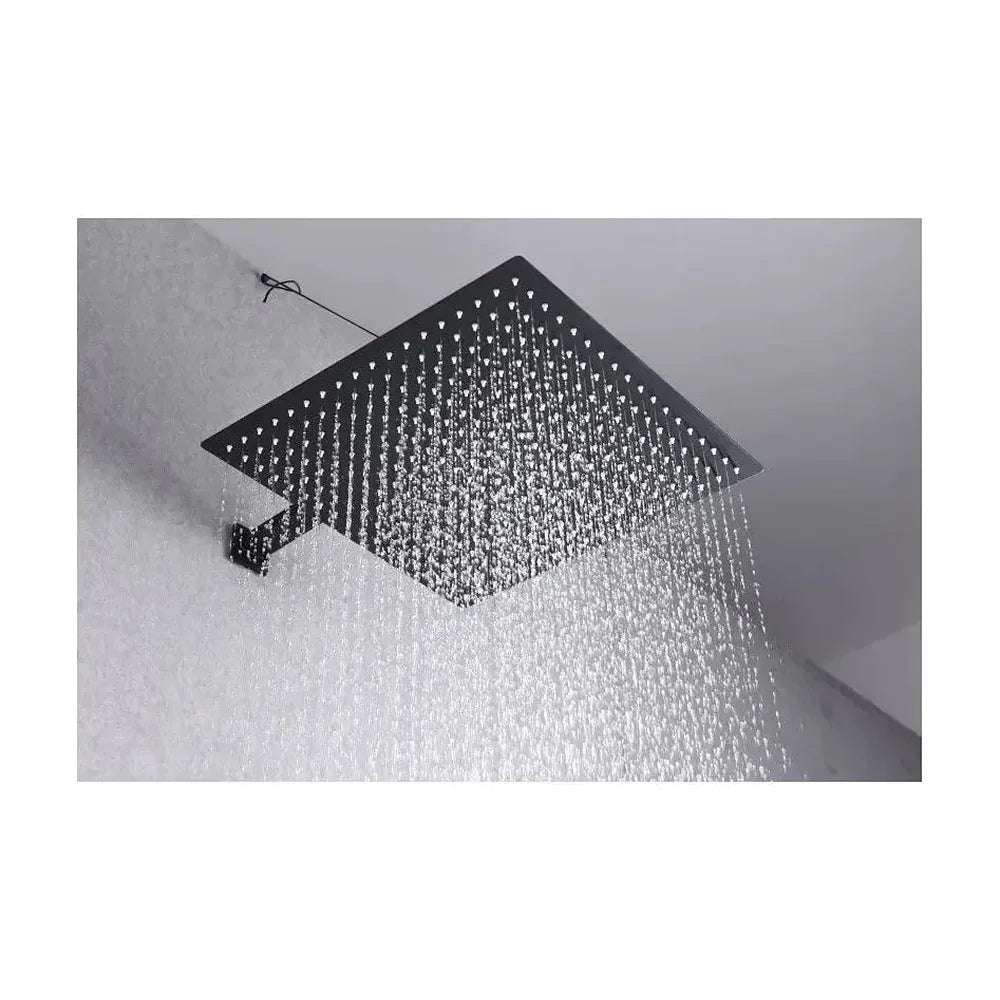 Vista principal de Rociador extraplano para ducha en acero de 40x40 cm y acabado negro mate de Imex