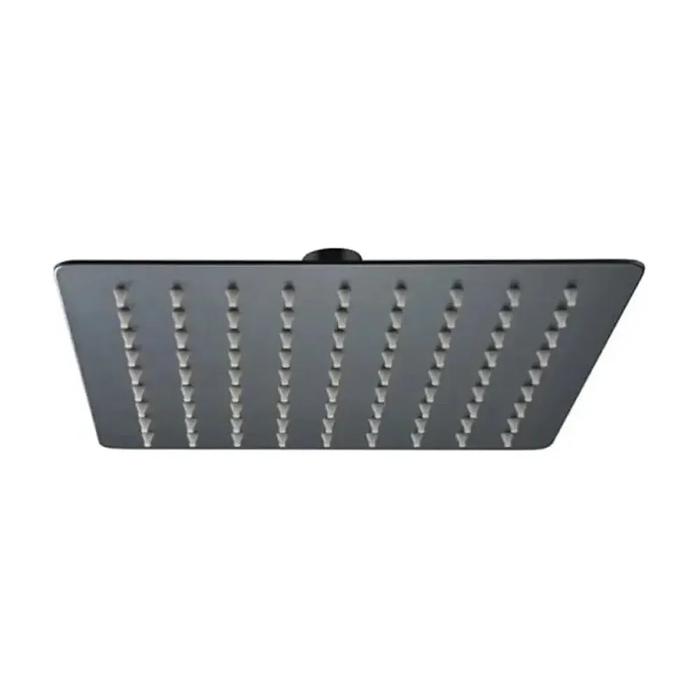 Rociador para ducha cuadrado de diseño moderno y extraplano de acabado negro mate 25x25 de Imex Imex