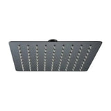 Chuveiro de duche quadrado de design moderno e extraplano com acabamento preto mate 25x25 Imex