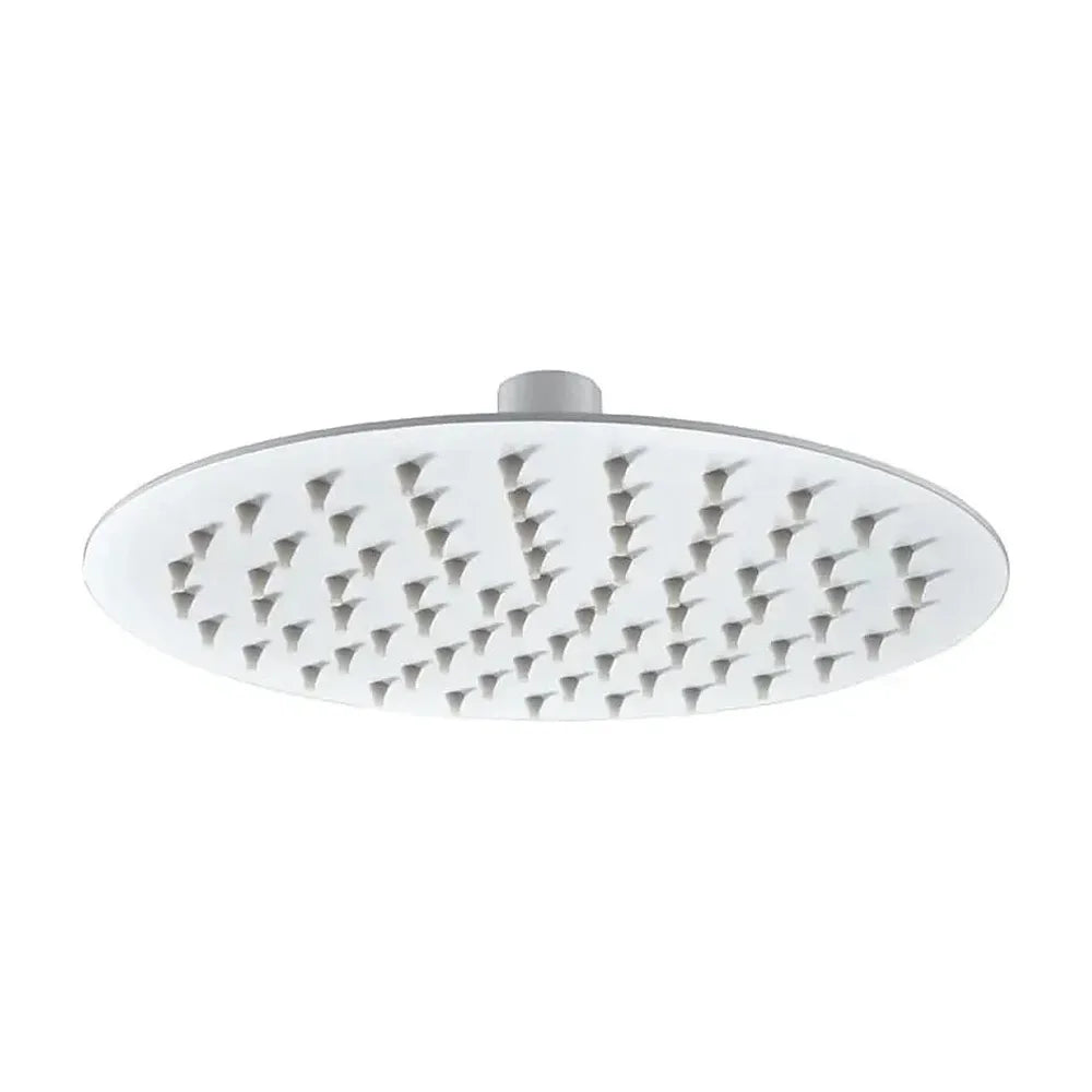 Rociador para ducha de diseño extraplano y moderno con un acabado blanco mate ø25 de Imex Imex