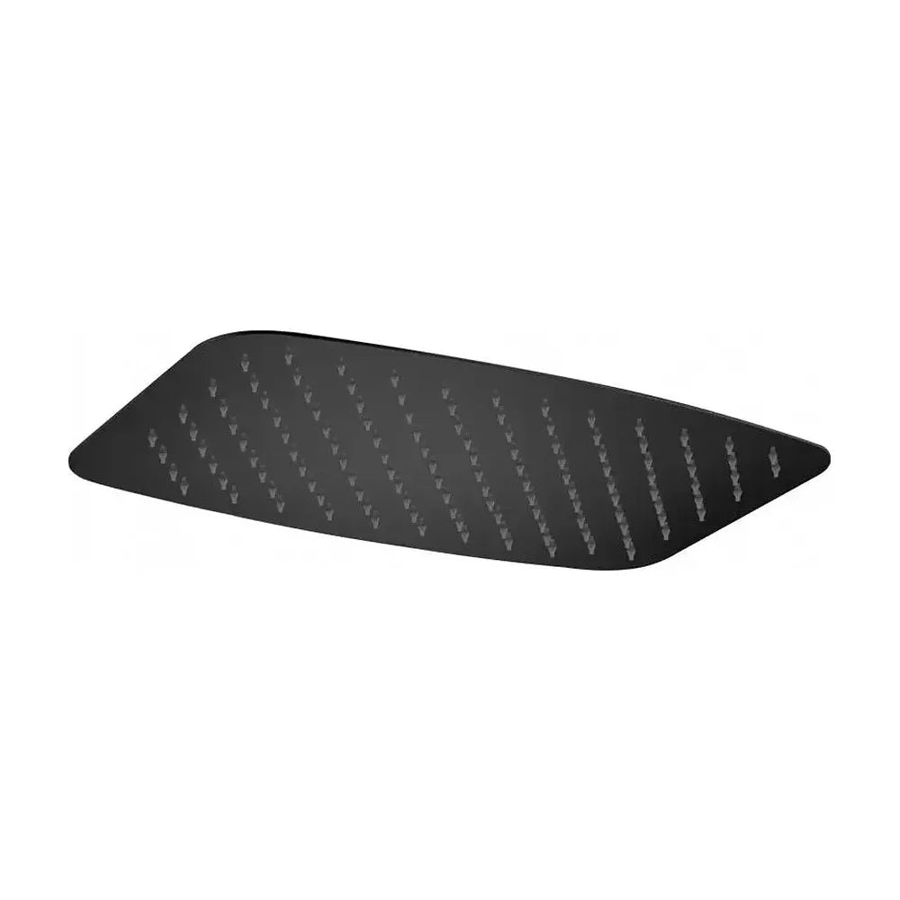 Rociador para ducha rectangular con un diseño extraplano de acabado negro mate de Imex Imex