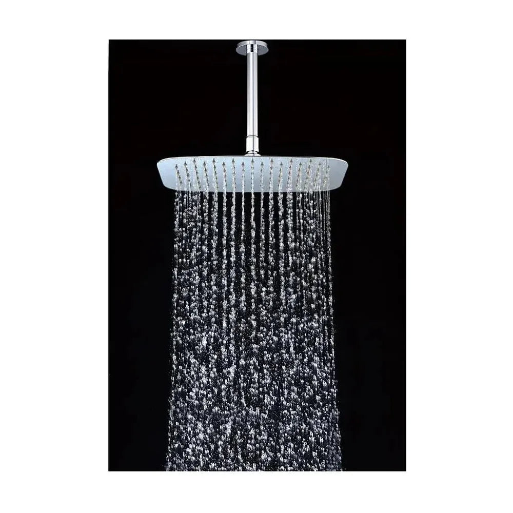 Vista principal de Rociador rectangular para ducha con un diseño extraplano fabricado en acero inoxidable con acabado...