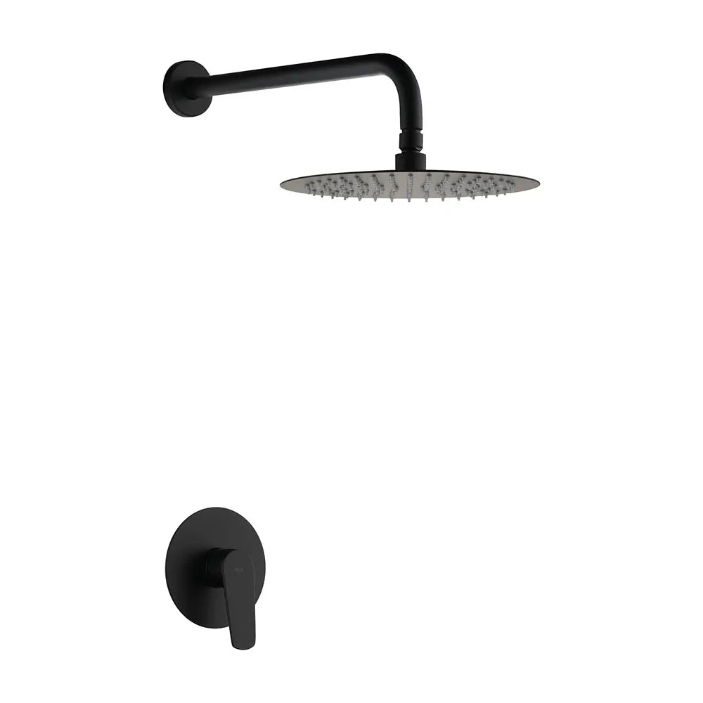 Set monomando empotrado 1 vía Bélgica con rociador negro mate Imex Imex