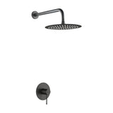 Set monomando empotrado 1 vía Bless con rociador black gun metal Imex