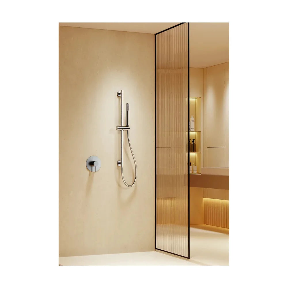 Vista principal de Set Monomando Empotrado 1 Vía Monza Con Mango Oro Rosa Cepillado Imex