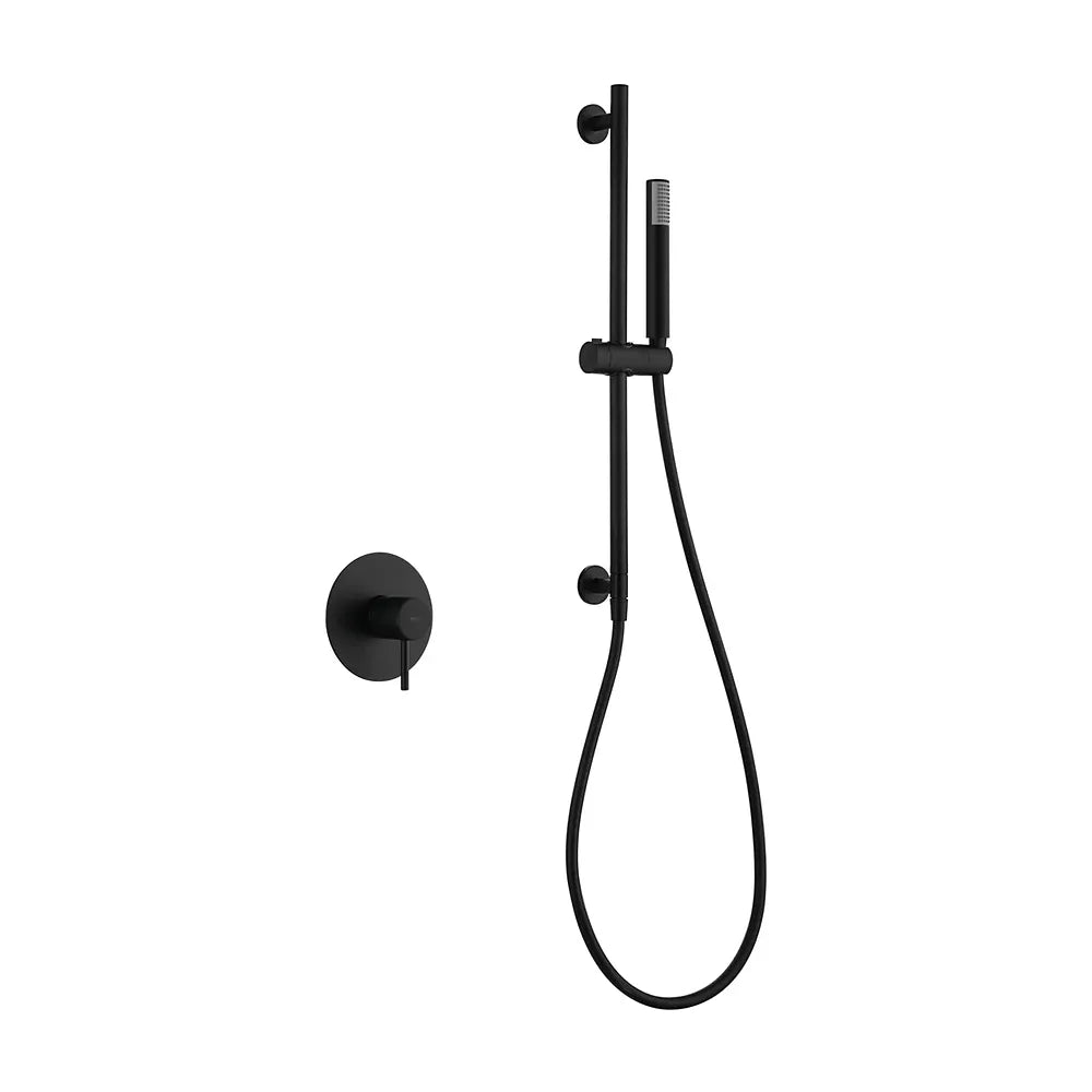 Set monomando empotrado 1 vía Monza con mango negro mate Imex Imex