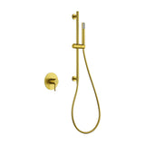 Set monomando empotrado 1 vía Monza con mango oro cepillado Imex