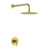 Set monomando empotrado 1 vía Monza con rociador oro cepillado Imex