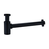 Decorative bottle trap for sink or bidet with black finish, Imex