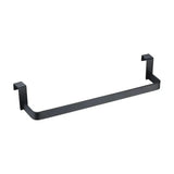 Black bathroom towel bar for vanity, minimalist design with black finish, Imex