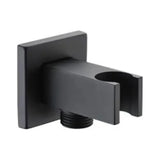 Square Water Outlet and Shower Holder in Brass Brushed Gold Finish by Imex