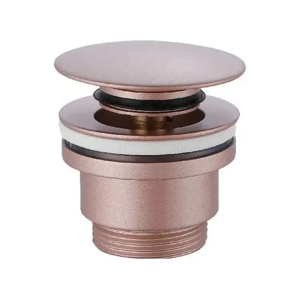 Válvula de desagüe click-clack para lavabos o bidé con acabado color champagne de Imex Imex