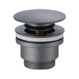 Click clack drain valve for bathroom sinks and bidets matte gray finish by Imex
